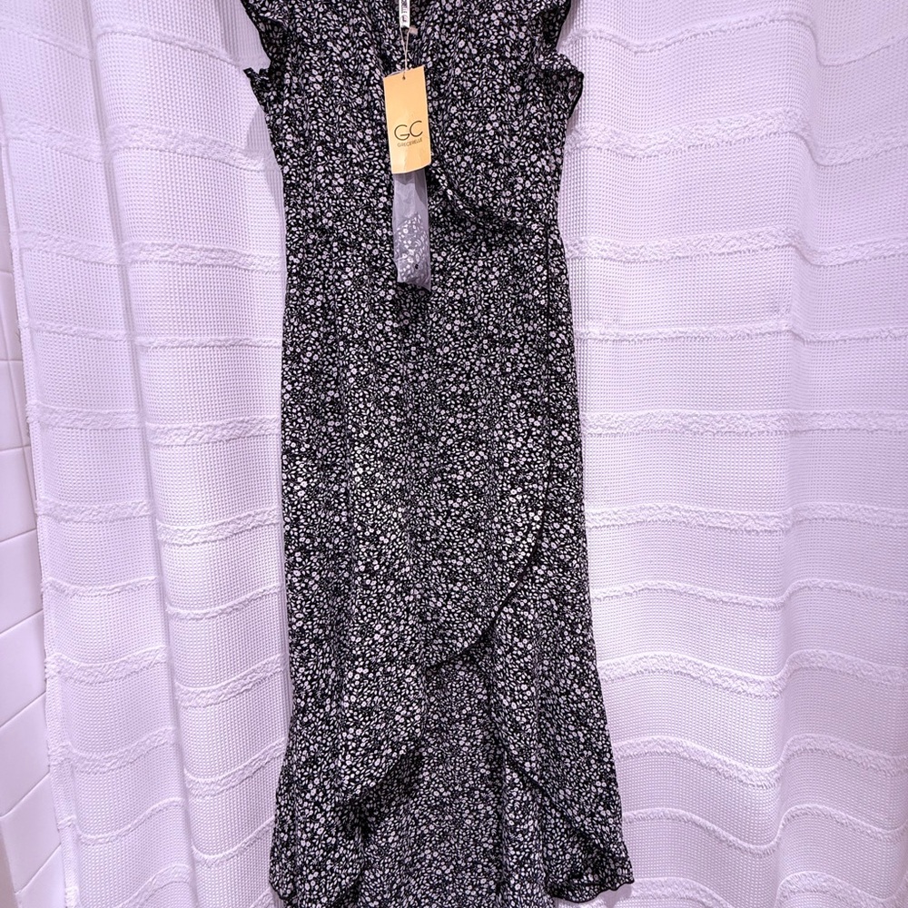 GC GRECERELLE Black Floral Women's Dress